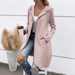 Dames Lange Relaxte Hoodie Jas | Zachte Voering