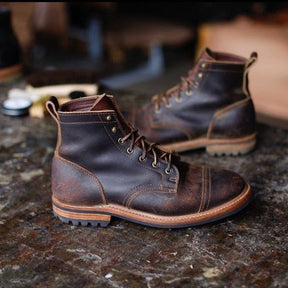 Heren Robuuste Zool Veterboots | Lage Hak