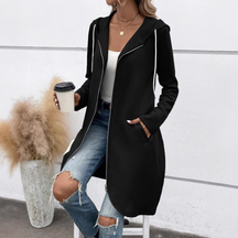 Dames Lange Relaxte Hoodie Jas | Zachte Voering