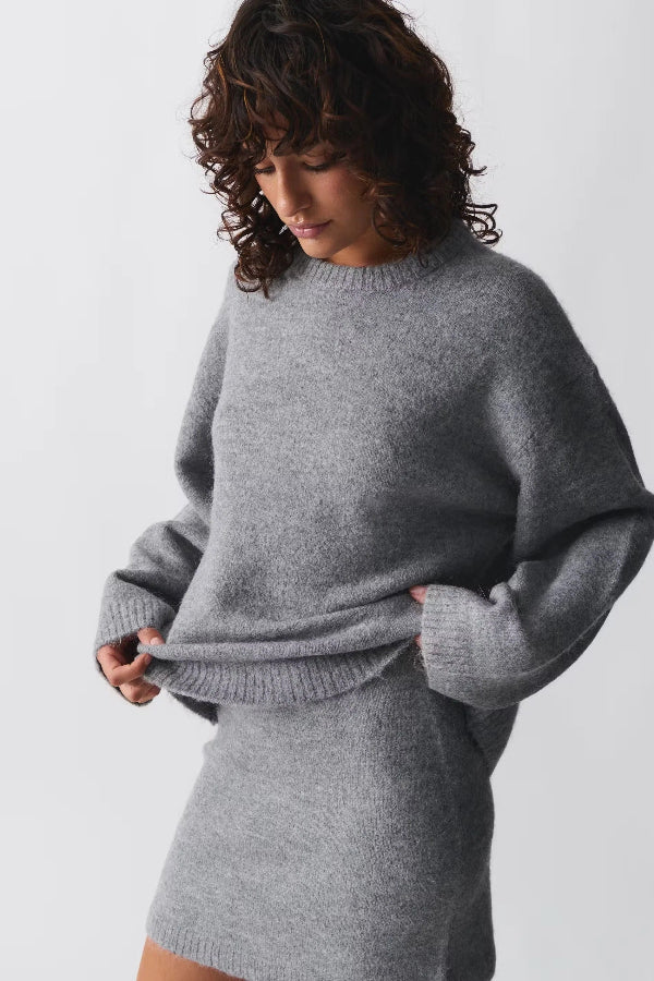 Dames Oversized Rib Pullover Trui | Comfortabele Casual Gebreide Top