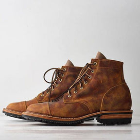 Heren Robuuste Zool Veterboots | Lage Hak