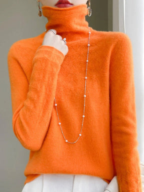 Dames Slim Fit Coltrui Trui | Elegant en warm