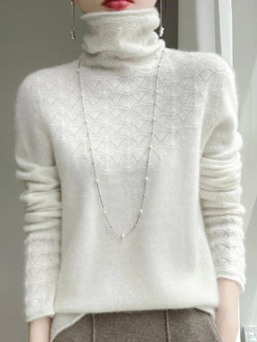 Dames Slim Fit Coltrui Trui | Elegant en warm