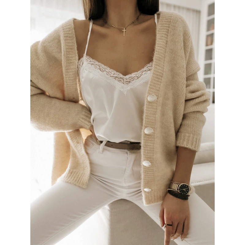 Dames Oversized V-Hals Vest | Moeiteloze laag