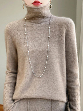 Dames Slim Fit Coltrui Trui | Elegant en warm