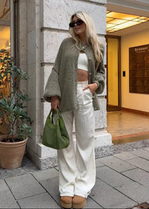 Dames Oversized Knop Trui | Ontspannen Dagelijkse Wear