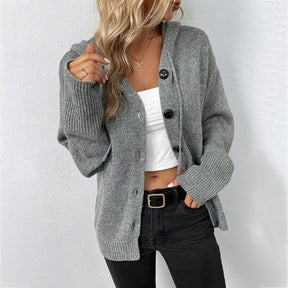 Dames Casual Gebreid Vest met Capuchon | Relaxed Fit Cardigan