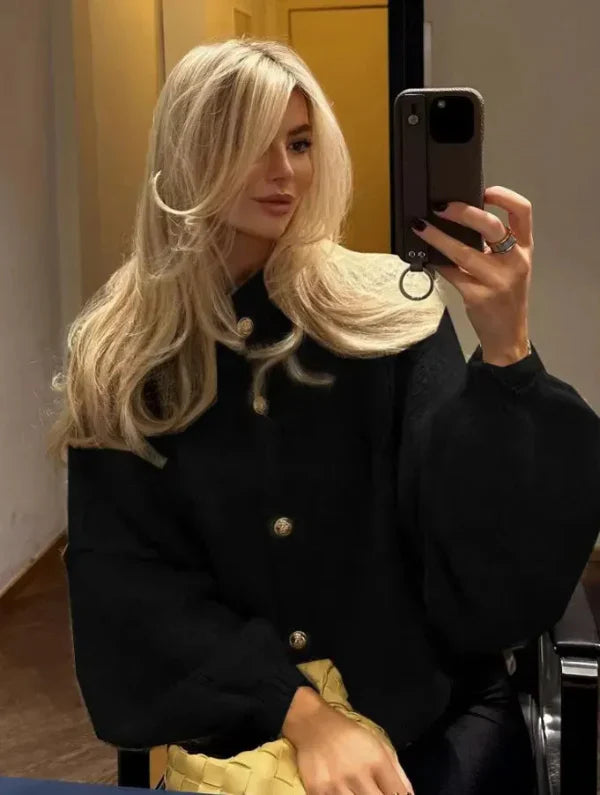 Dames Oversized Knop Trui | Ontspannen Dagelijkse Wear