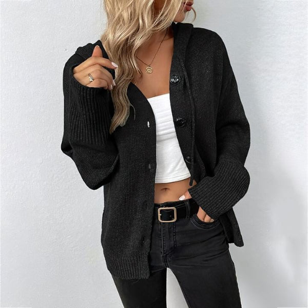 Dames Casual Gebreid Vest met Capuchon | Relaxed Fit Cardigan