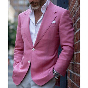 Heren Slim Fit Dubbel Borst Blazer | Tweeknoops Notch Revers