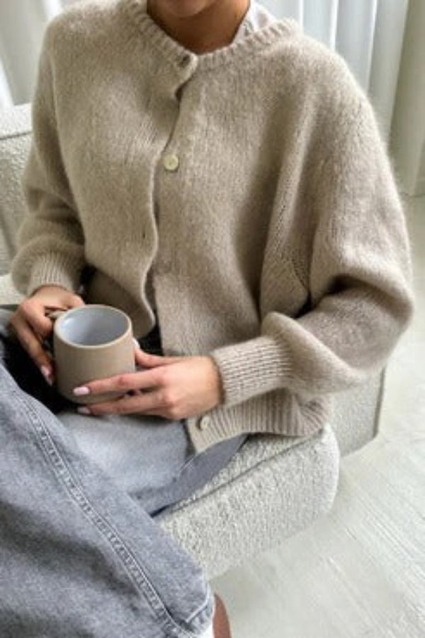 Dames Gebreide Knopen Cardigan | Ontspannen Pasvorm