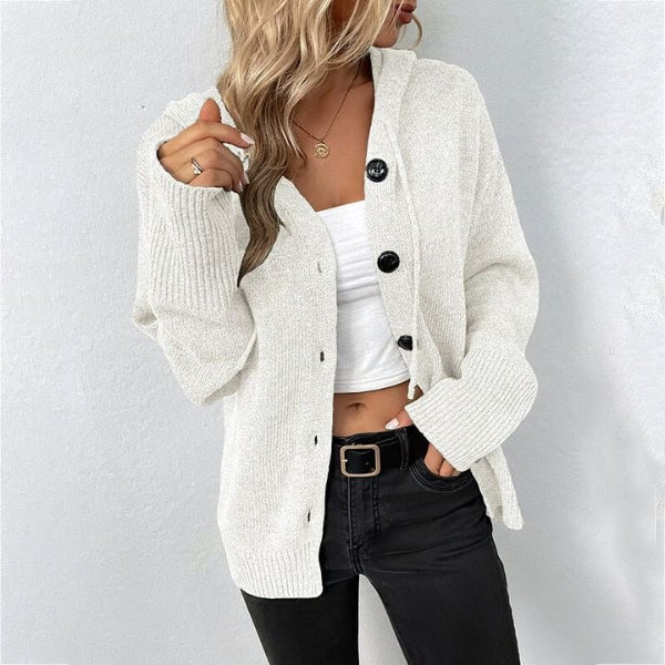 Dames Casual Gebreid Vest met Capuchon | Relaxed Fit Cardigan