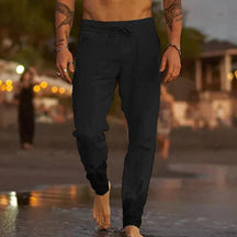 Arlo - Heren Casual Linnen Broek met Trekkoord