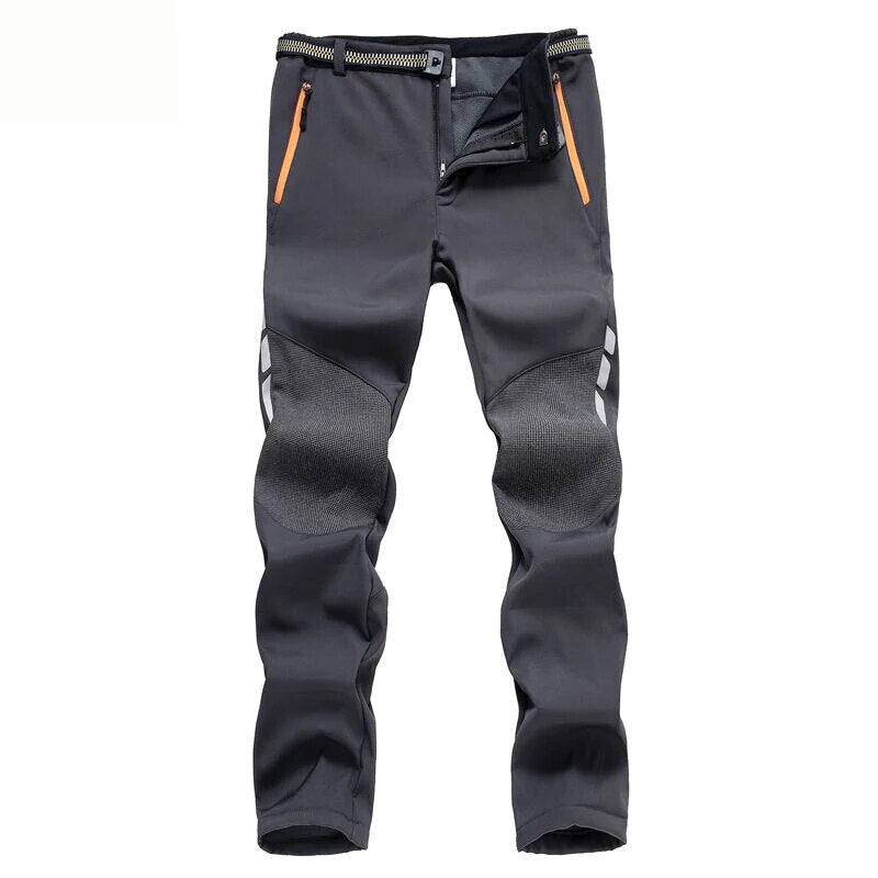 Heren Waterdichte Outdoor Broek | Gevoerde Tweekleurige Wandelbroek met Ritszakken