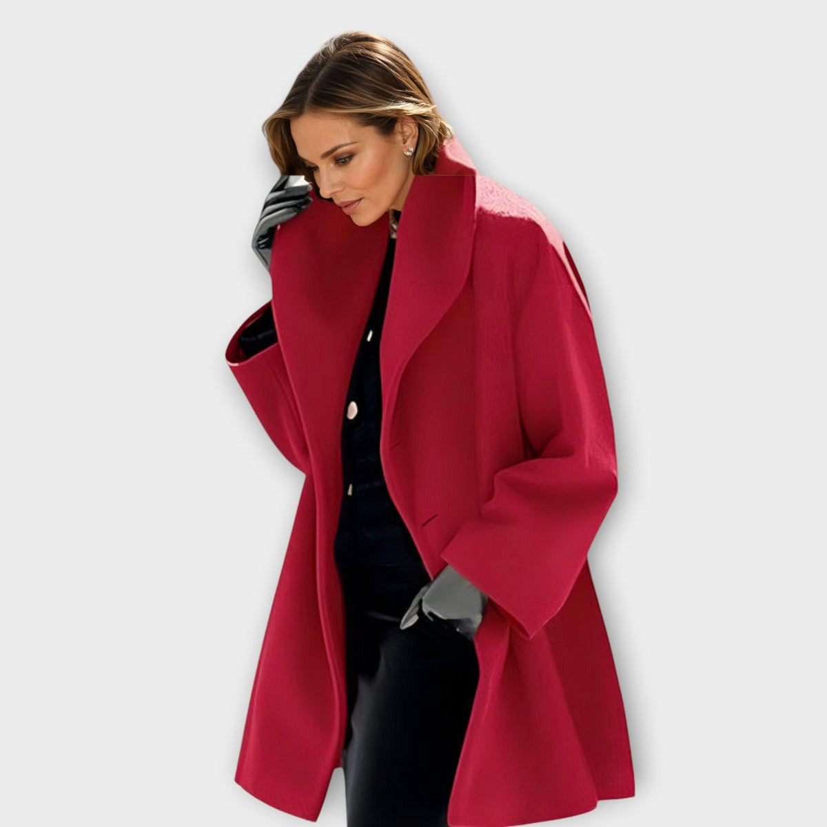 Dames Oversized Winterjas | Warme Lange Overjas met Losse Pasvorm