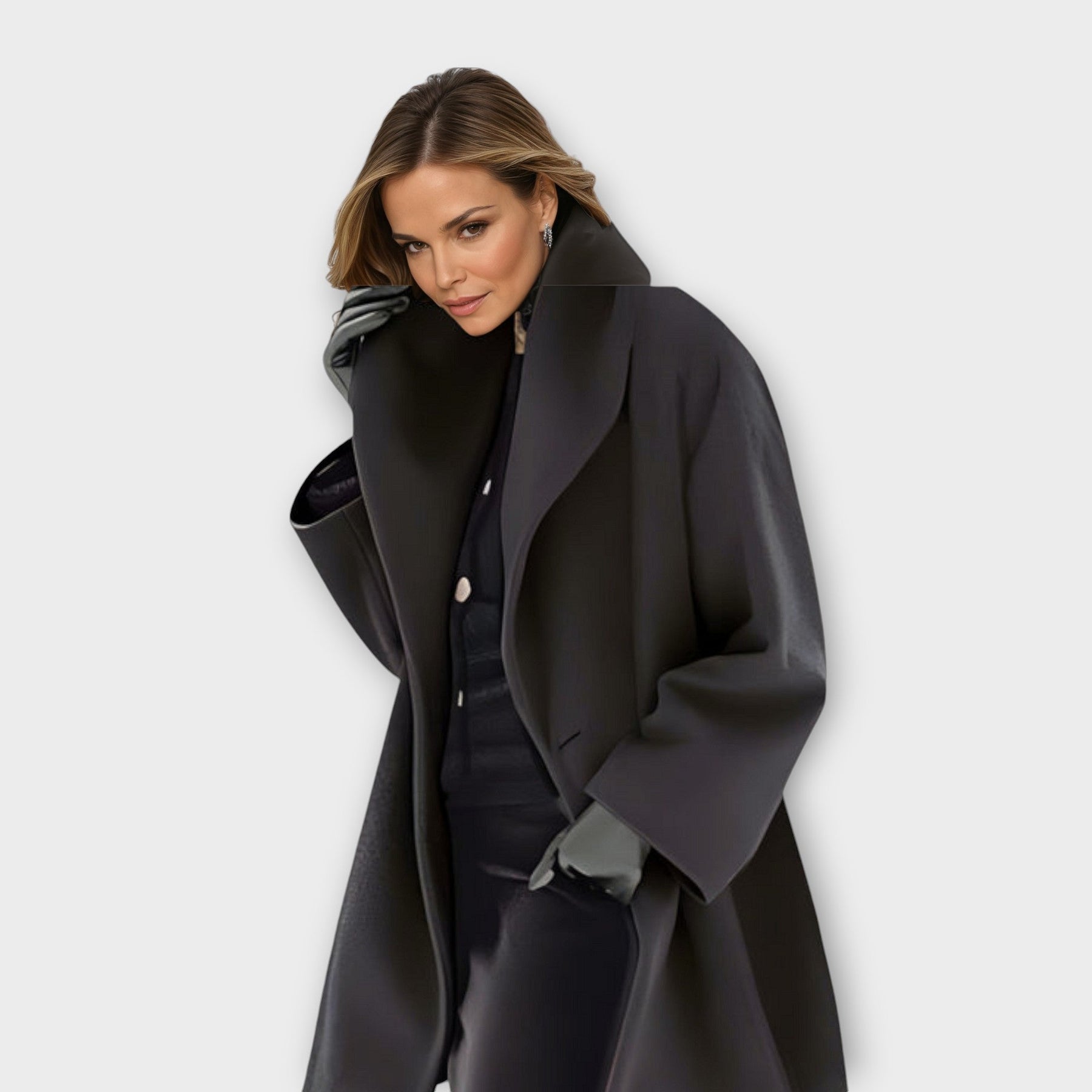 Dames Oversized Winterjas | Warme Lange Overjas met Losse Pasvorm