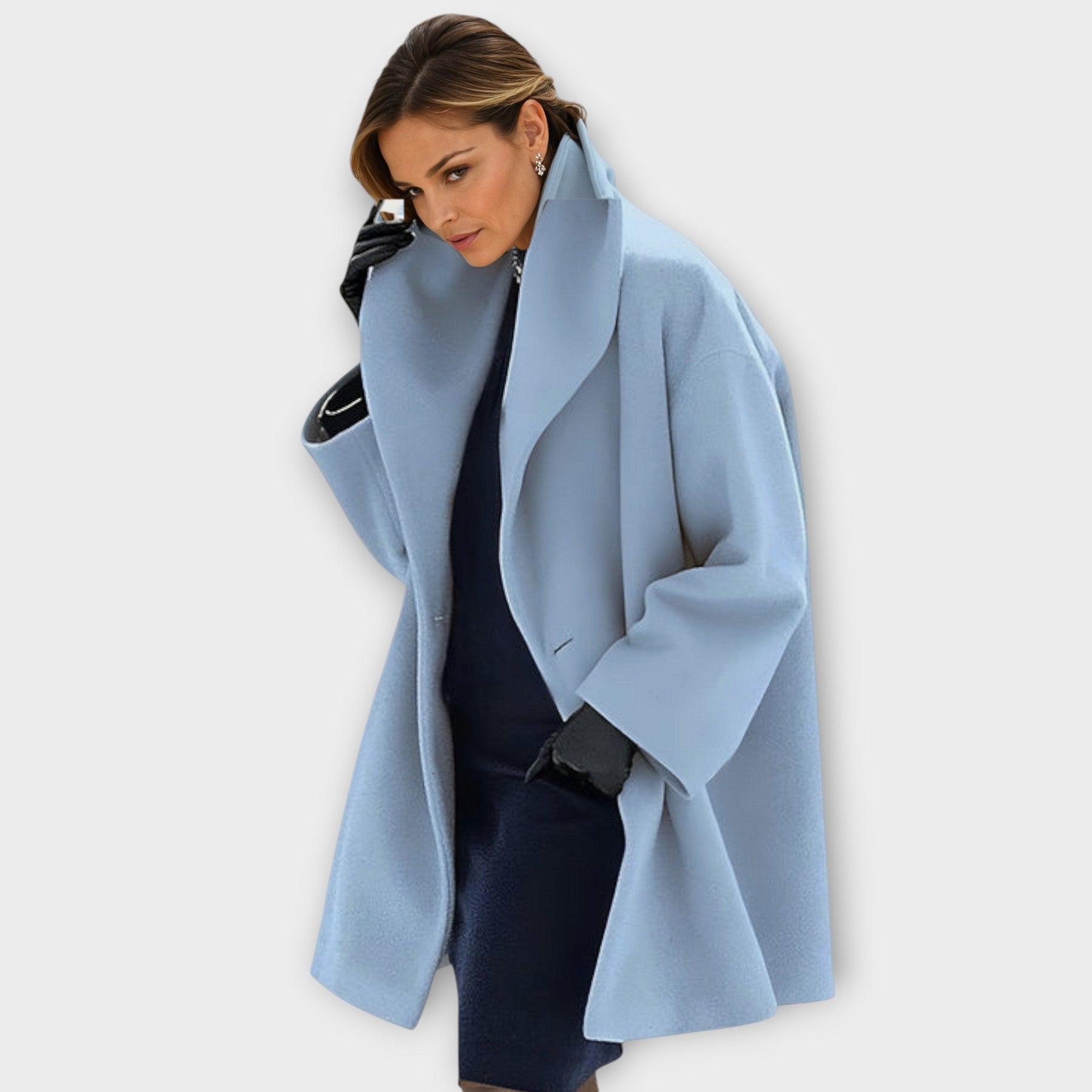Dames Oversized Winterjas | Warme Lange Overjas met Losse Pasvorm