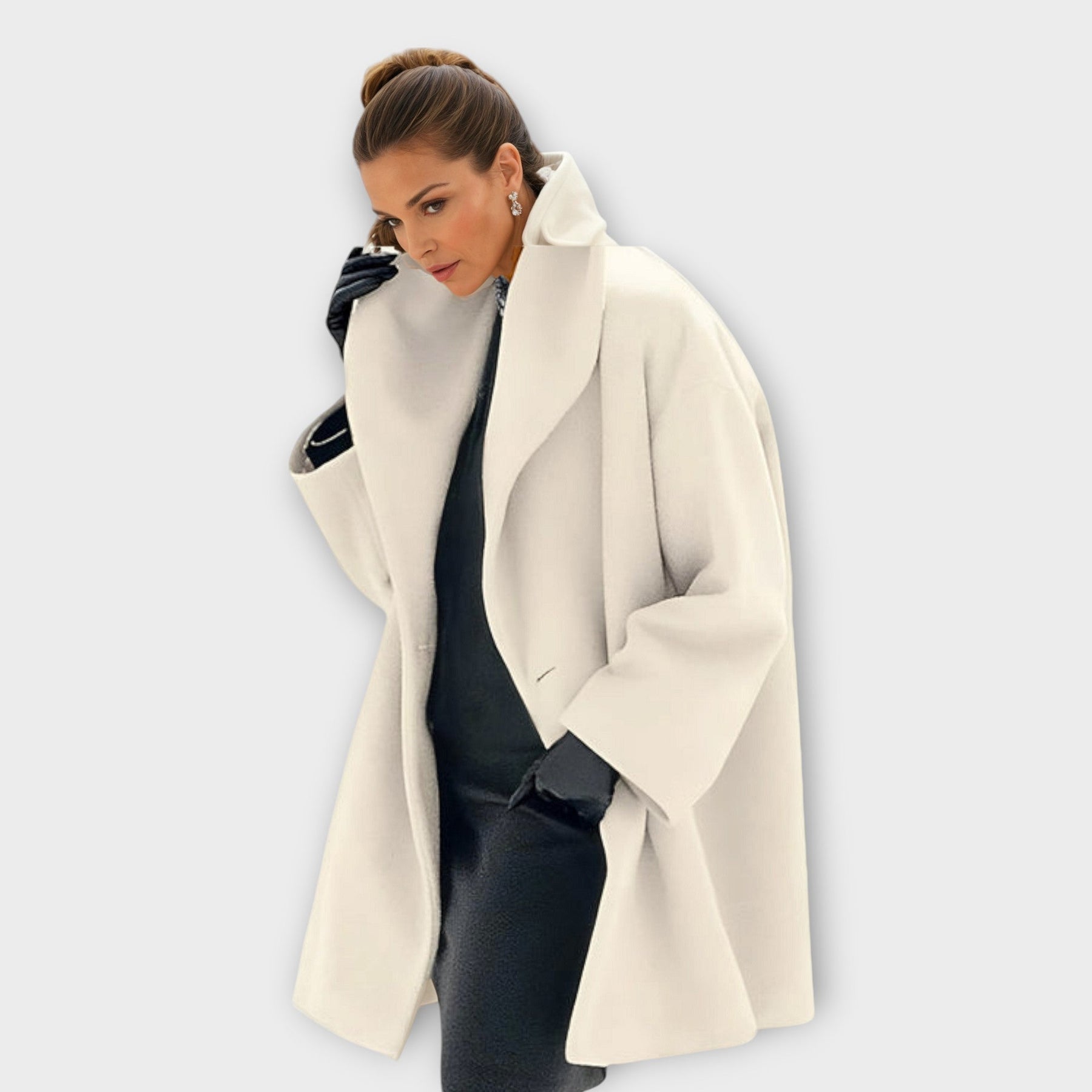 Dames Oversized Winterjas | Warme Lange Overjas met Losse Pasvorm
