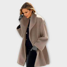 Dames Oversized Winterjas | Warme Lange Overjas met Losse Pasvorm
