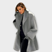 Dames Oversized Winterjas | Warme Lange Overjas met Losse Pasvorm