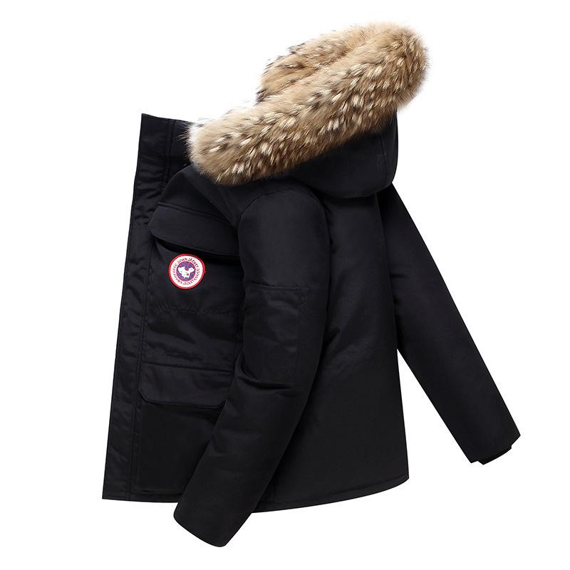 Heren Lange Winterparka Warme Jas | met Capuchon en Bontkraag