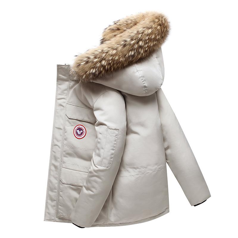 Heren Lange Winterparka Warme Jas | met Capuchon en Bontkraag