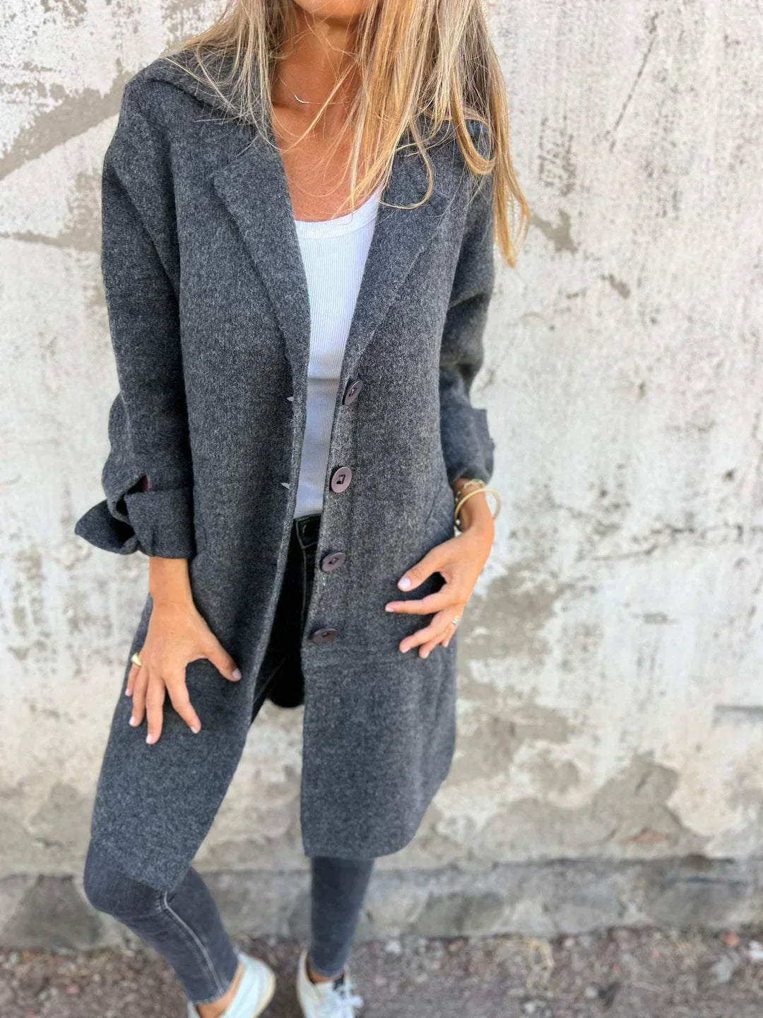 Dames Lange Winterjas Warm Klassiek | Relaxte Pasvorm