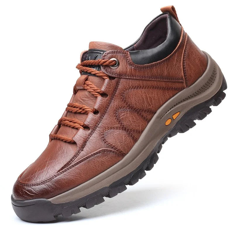 OrthoStride - Heren Leren Orthopedische Schoenen met Extra Comfort