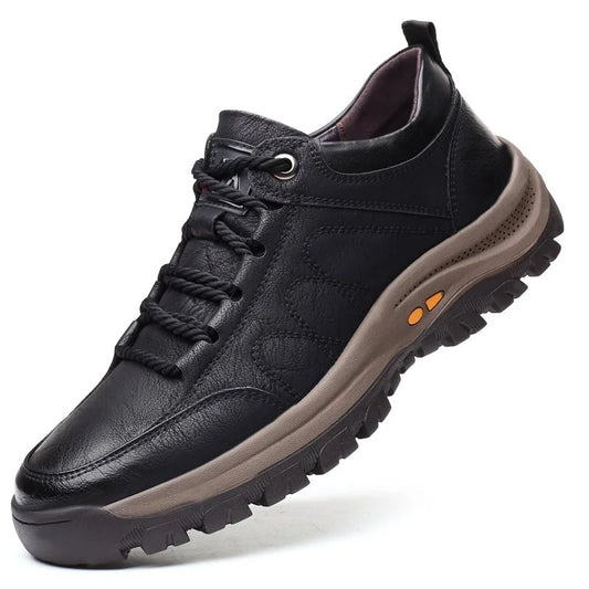 OrthoStride - Heren Leren Orthopedische Schoenen met Extra Comfort