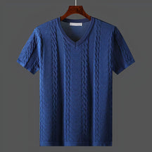 Arvid – T-shirt van Gedraaid Breisel, Ademend en Elegant