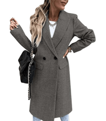Dames Lange Enkelgeknoopte Overjas | Elegante Getailleerde Wintermantel