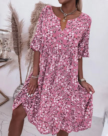 Isabella - Zomerse Boho Jurk met Bloemenprint en Flowy Pasvorm