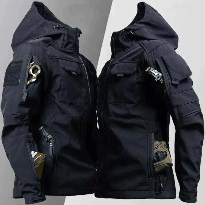 Heren Militaire Outdoor Tactische Jas met Capuchon | Winddichte Waterdichte Functionele Jas