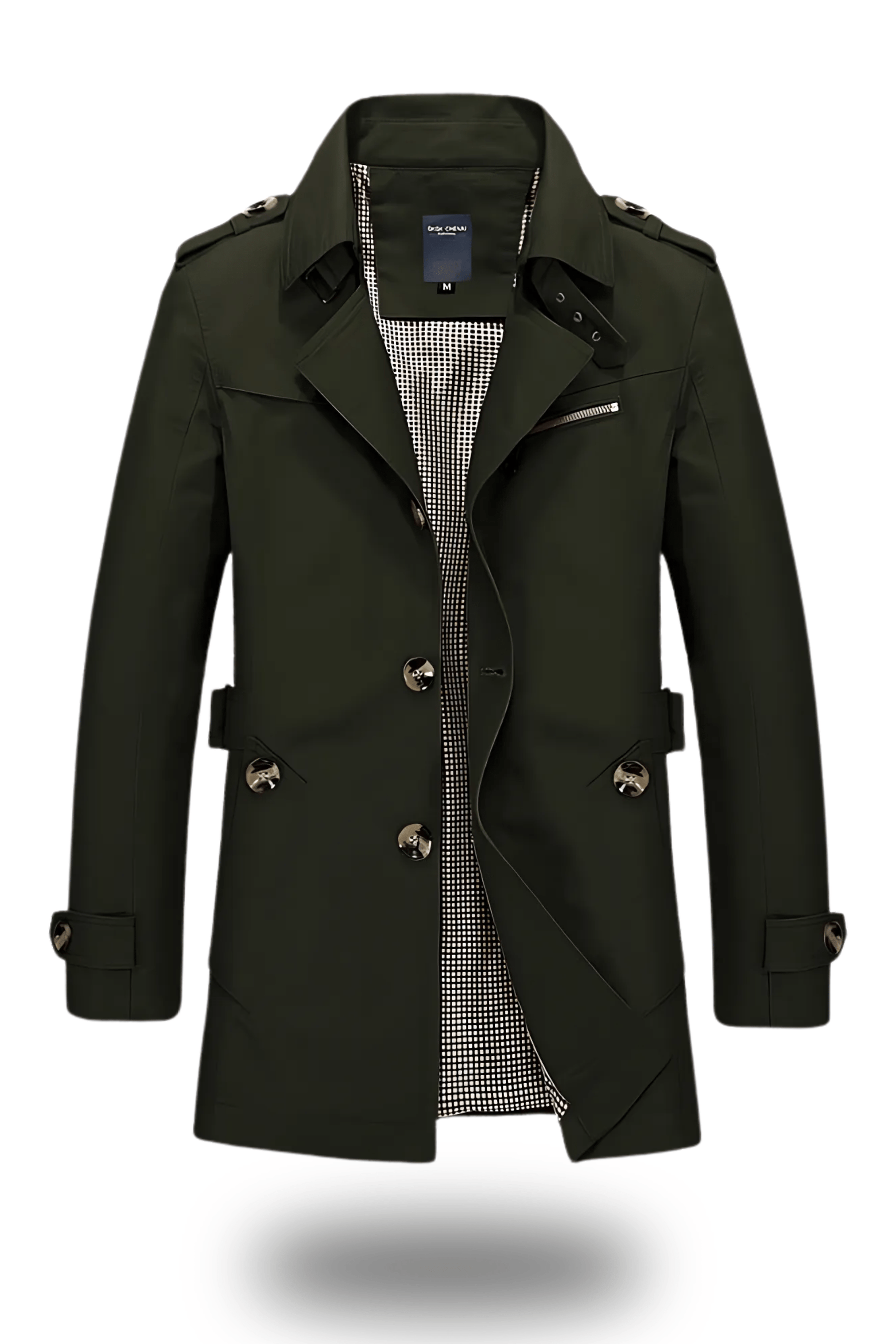 Heren Warme Dubbelrijige Winter Trenchcoat | Lichte Lange Overjas