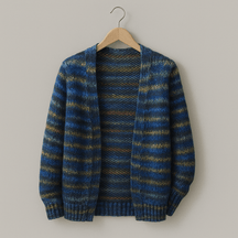 Dames Warm Gebreid Vest met Kleurrijke Strepen | Boho Multicolor Trui
