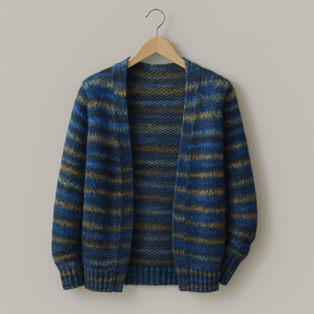 Dames Warm Gebreid Vest met Kleurrijke Strepen | Boho Multicolor Trui