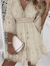 Rahel - Elegante Boho Kanten Jurk met Flare Mouwen