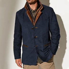 Heren Vintage Buckskin Look Jas | Verfijnde Afwerking
