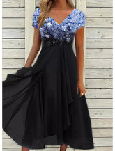 Anna - Zomerse Jurk met Bloemenprint en V-hals