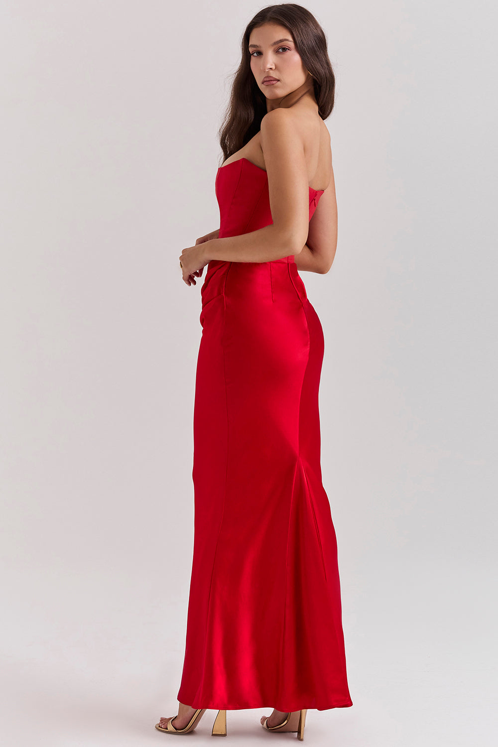 PartyNight - Luxe strapless maxi jurk