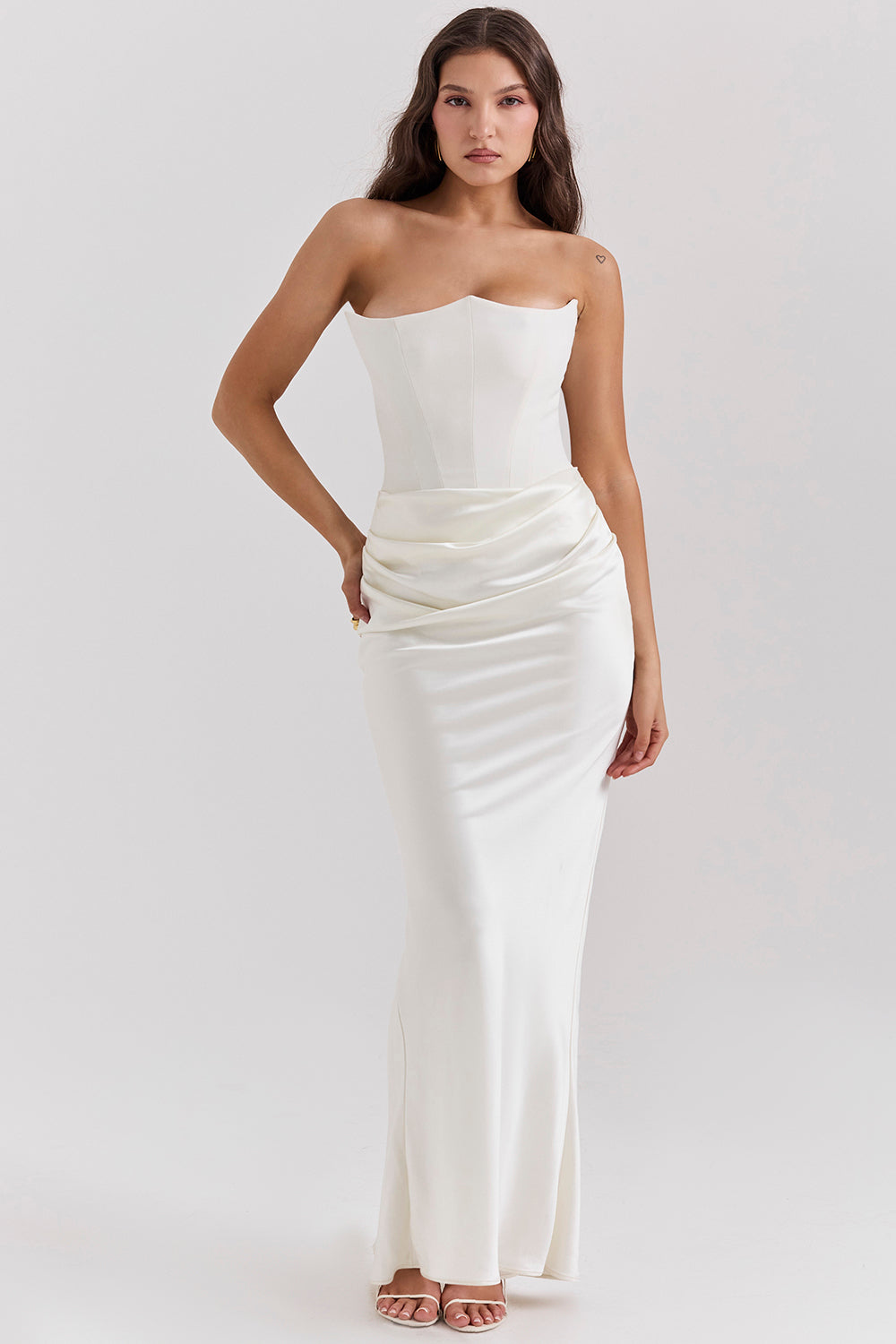 PartyNight - Luxe strapless maxi jurk