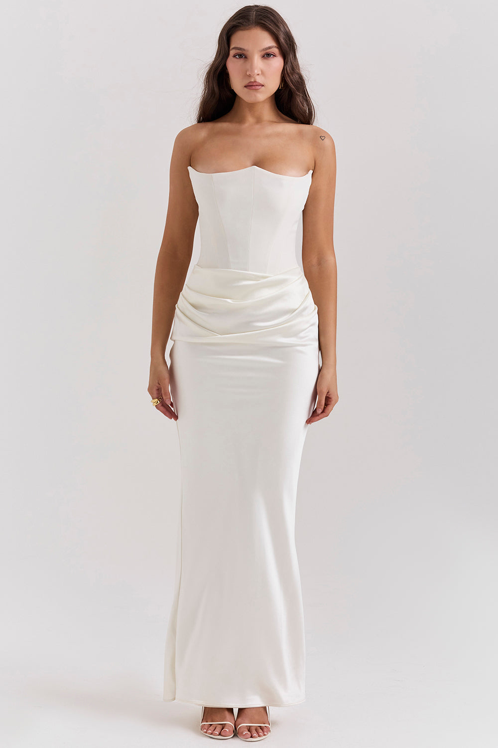 PartyNight - Luxe strapless maxi jurk