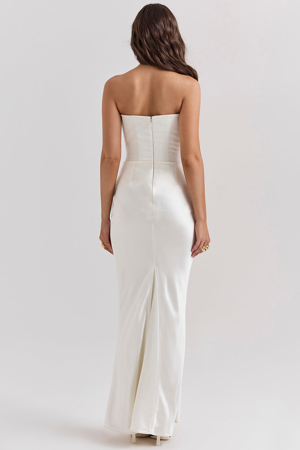 PartyNight - Luxe strapless maxi jurk