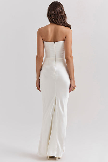 PartyNight - Luxe strapless maxi jurk