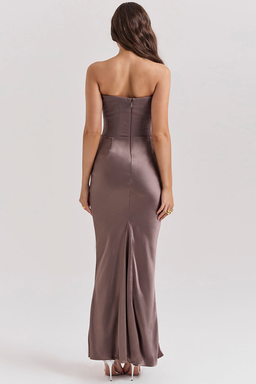 PartyNight - Luxe strapless maxi jurk