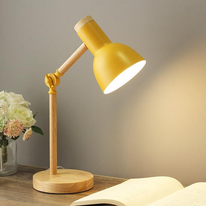 NordicBeam - Elegant Houten Bureaulamp met Verstelbare Arm