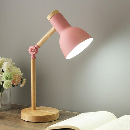 NordicBeam - Elegant Houten Bureaulamp met Verstelbare Arm