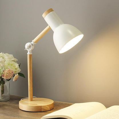 NordicBeam - Elegant Houten Bureaulamp met Verstelbare Arm