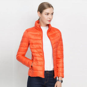 Dames Korte Lichte Puffer Jas | Warme Gewatteerde Korte Winterjas