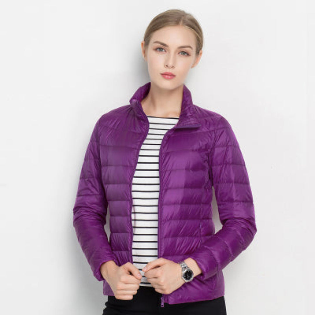 Dames Korte Lichte Puffer Jas | Warme Gewatteerde Korte Winterjas